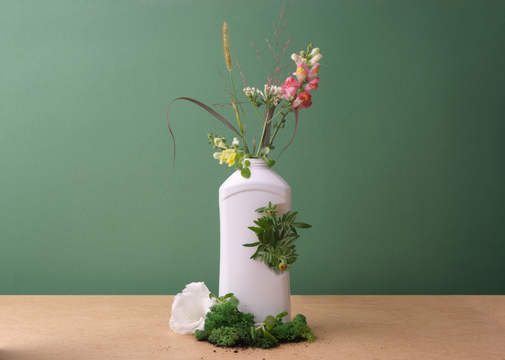 matera hecha con decoración sostenible